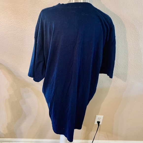 Endless Designs T-Shirt 2XL Navy Blue Embroidered Floral Design Cotton Poly - Picture 8 of 13